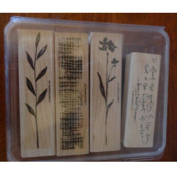 Stampin Up The Art Of Life Stamp Set 4 Flower Stem Henry David Thoreau Retired - Picture 1 of 2
